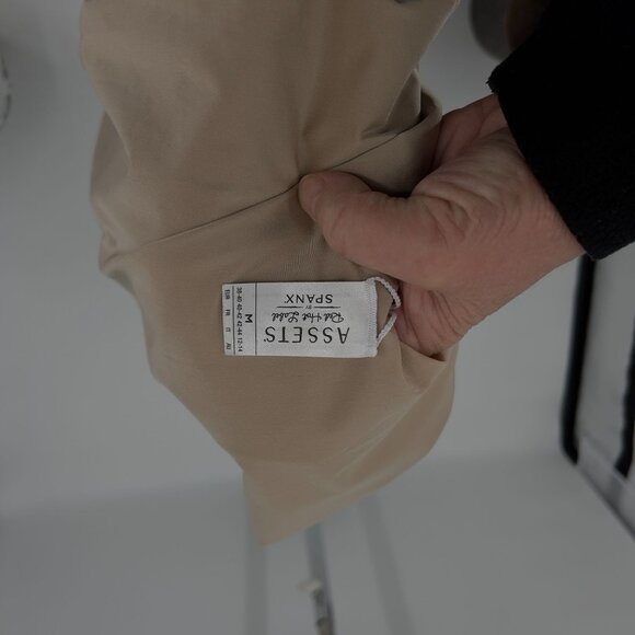 Assets By Spanx Reversible Mid-Thigh Shapewear Slip Dress Spandex Black/Natural - Picture 11 of 11